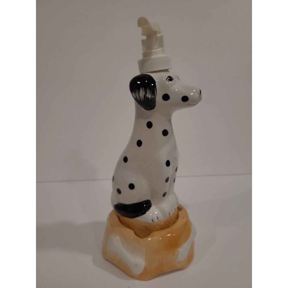 NEW 1999 Ceramic Dalmatian Dog Soap Pump Dispenser with Sound 9.5" tall Allure - Picture 3 of 4
